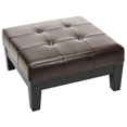 thumbnail image 1 of Jordan Square Cocktail Ottoman-Color:Brown,Finish:Black,Shape:Square, 1 of 2