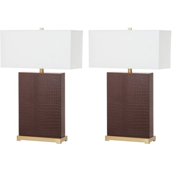 Safavieh Joyce Faux Table Lamp with CFL Bulb, Multiple Colors, Set of 2