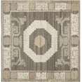 thumbnail image 1 of SAFAVIEH Kenya Ivonette Geometric Area Rug, Ivory/Brown, 7' x 7' Square, 1 of 9