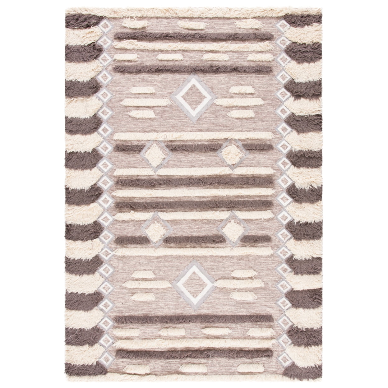 Ivory Elegance Hand-Knotted Wool 9' x 12' Rectangular Rug