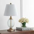thumbnail image 1 of Safavieh Kaiden Modern Abstract 24 in. H Table Lamp, Clear/Brass Gold, 1 of 5