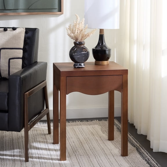 Safavieh Kannie Traditional Wood End Table, Dark Oak