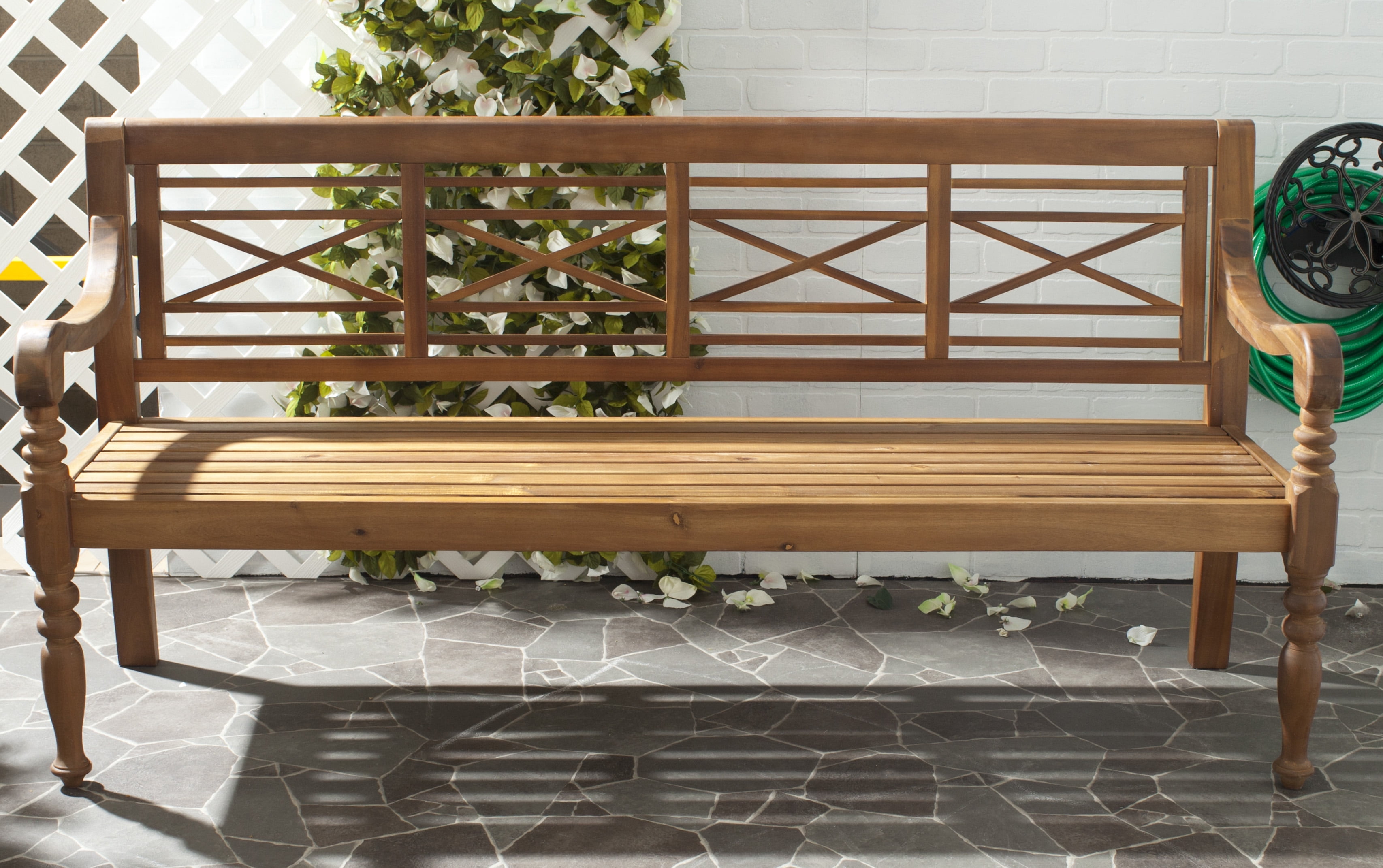 Safavieh Karoo Modern Acacia Wood Bench For Patio And Outdoor Walmart safavieh-karoo-modern-acacia-wood-bench-for-patio-and-outdoor-walmart