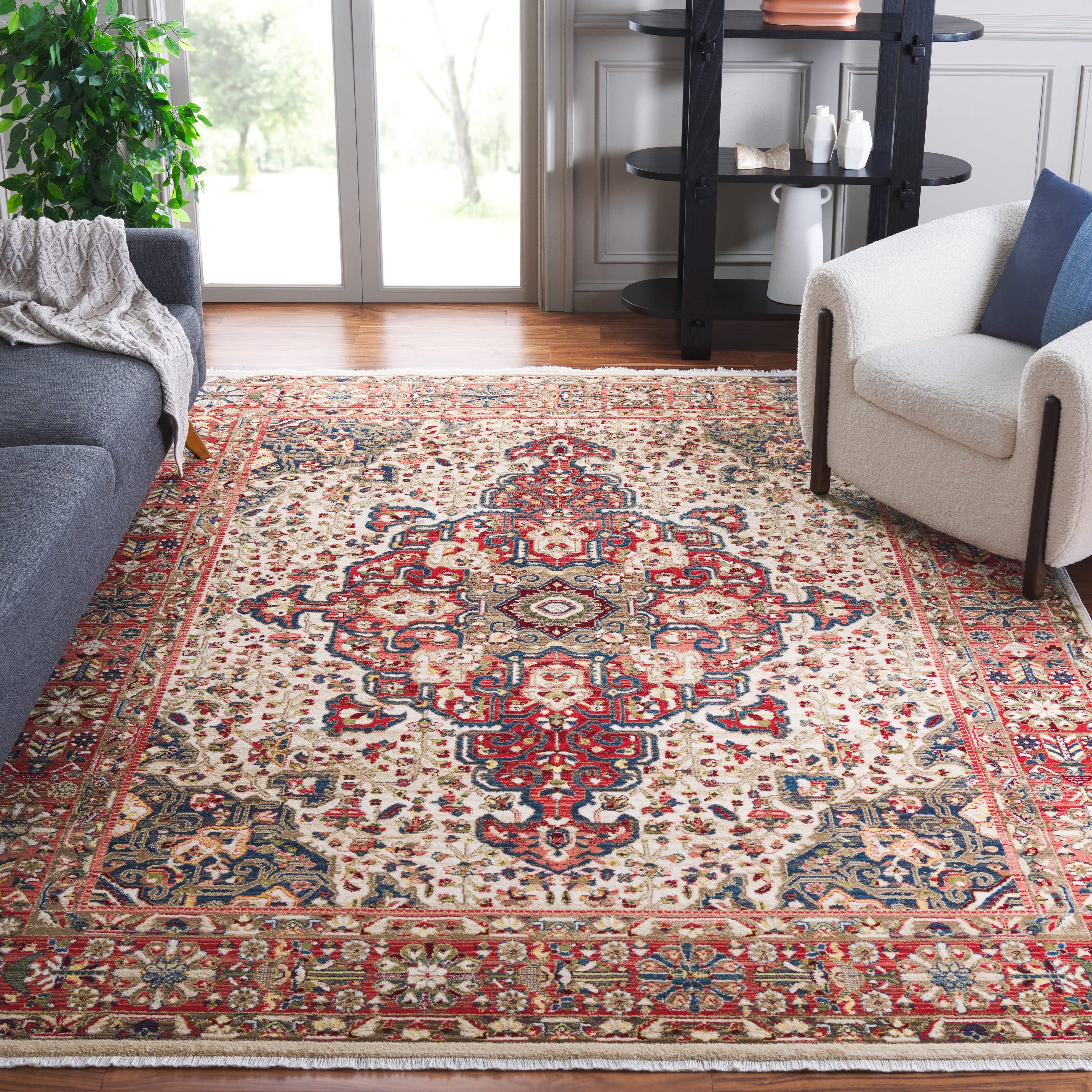 Safavieh Kashan Pema Oriental Area Rug, Ivory/Blue, 11' x 15'