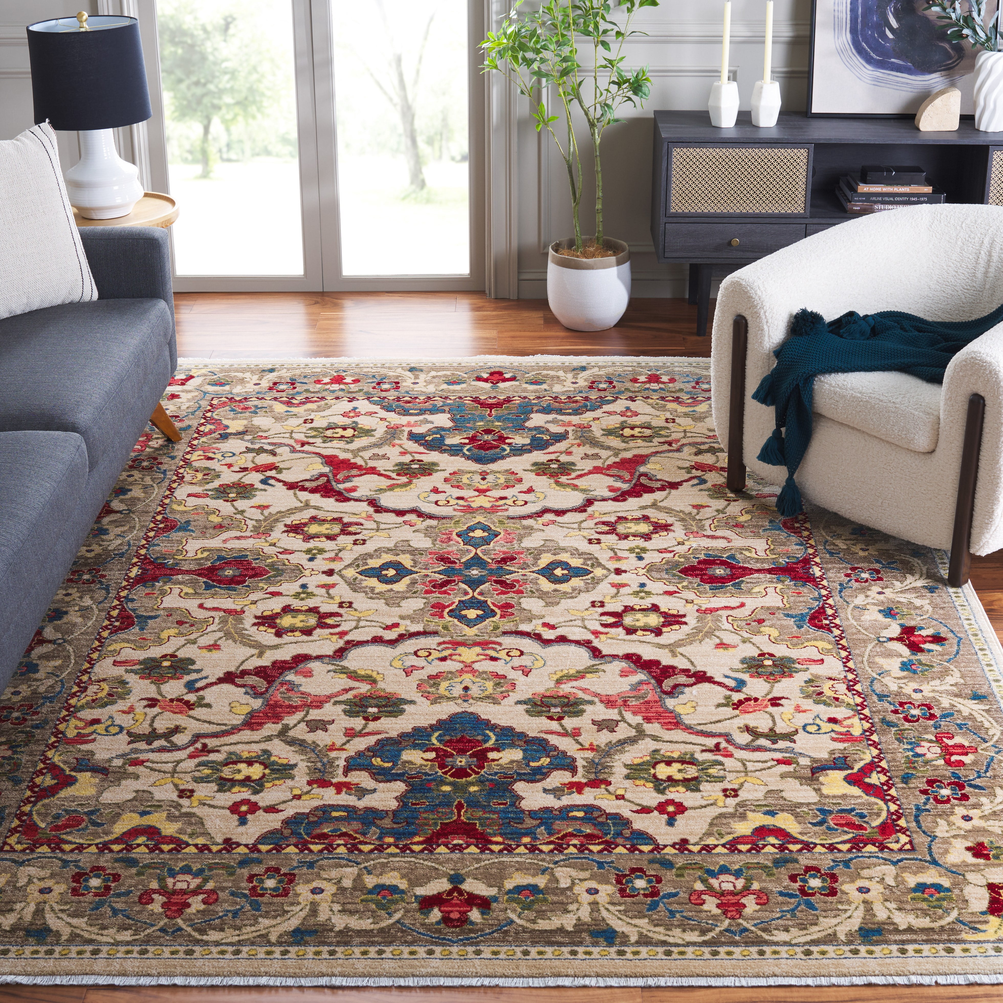 Safavieh Kashan Vincent Oriental Area Rug, Ivory/Taupe, 11' x 15'