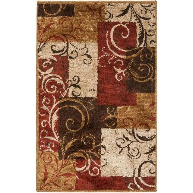 Safavieh Kashmir Neal Power Loomed Wool Area Rug, Camel/Multi-Colored ...