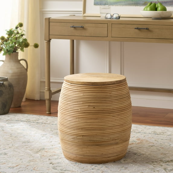 Safavieh Katiely Modern Backless Mango Wood Stools, Natural