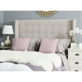 thumbnail image 1 of Safavieh Keegan Winged Tufted Headboard with Nail Heads, Twin Taupe, 1 of 3