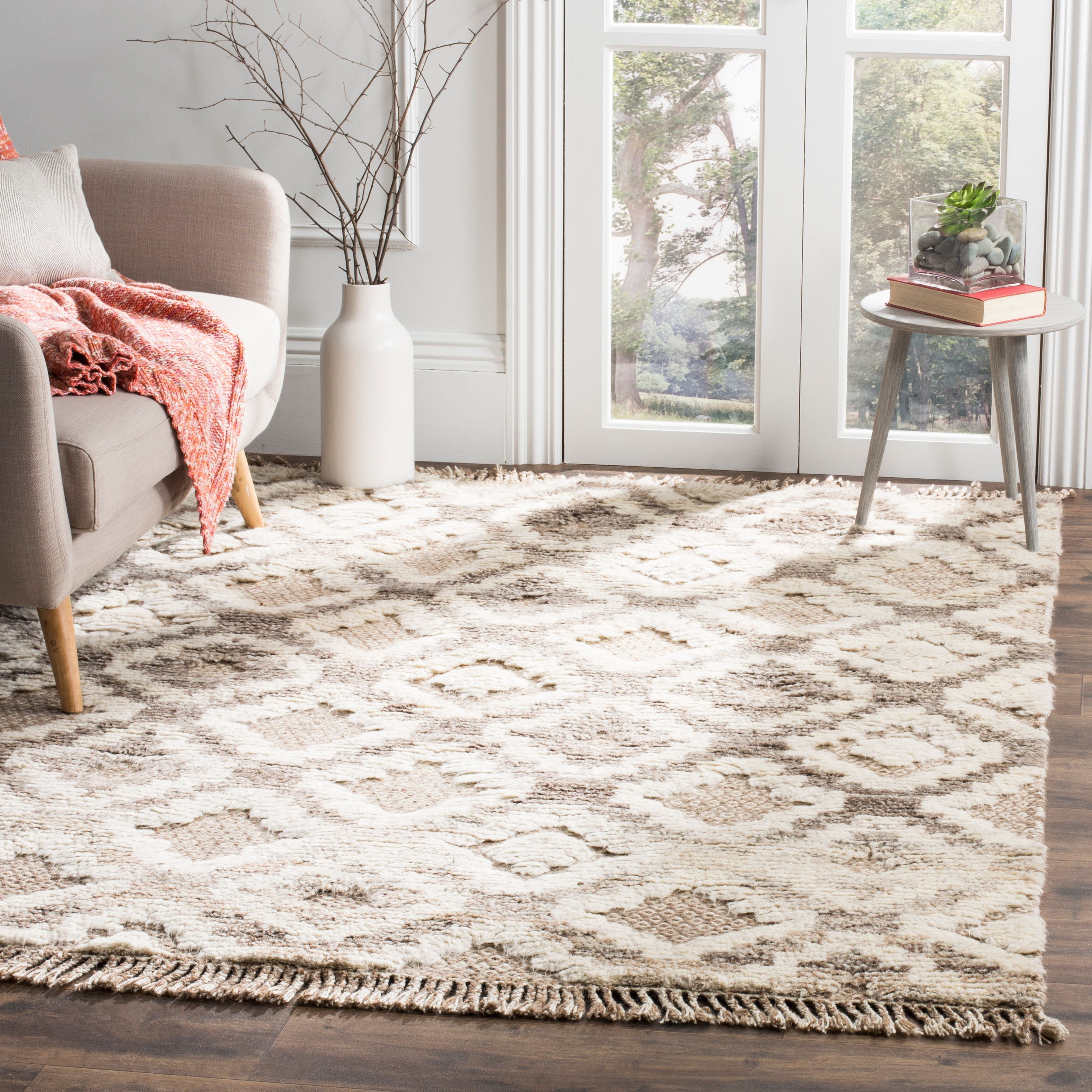 Kenya Natural Hand-Knotted Wool Rectangular 9' x 12' Rug