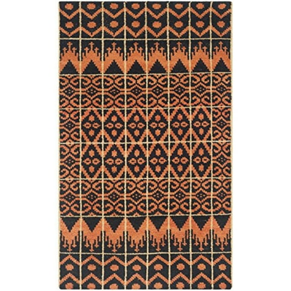 SAFAVIEH Kenya KNY609A Hand-knotted Orange / Black Rug
