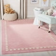 thumbnail image 1 of Safavieh Kids 4' x 6' Hand Loomed Wool Rug in Pink and Ivory, 1 of 7