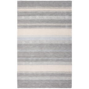 SAFAVIEH Kids Dots Gradient Striped Area Rug, Grey/Ivory, 8' x 10'