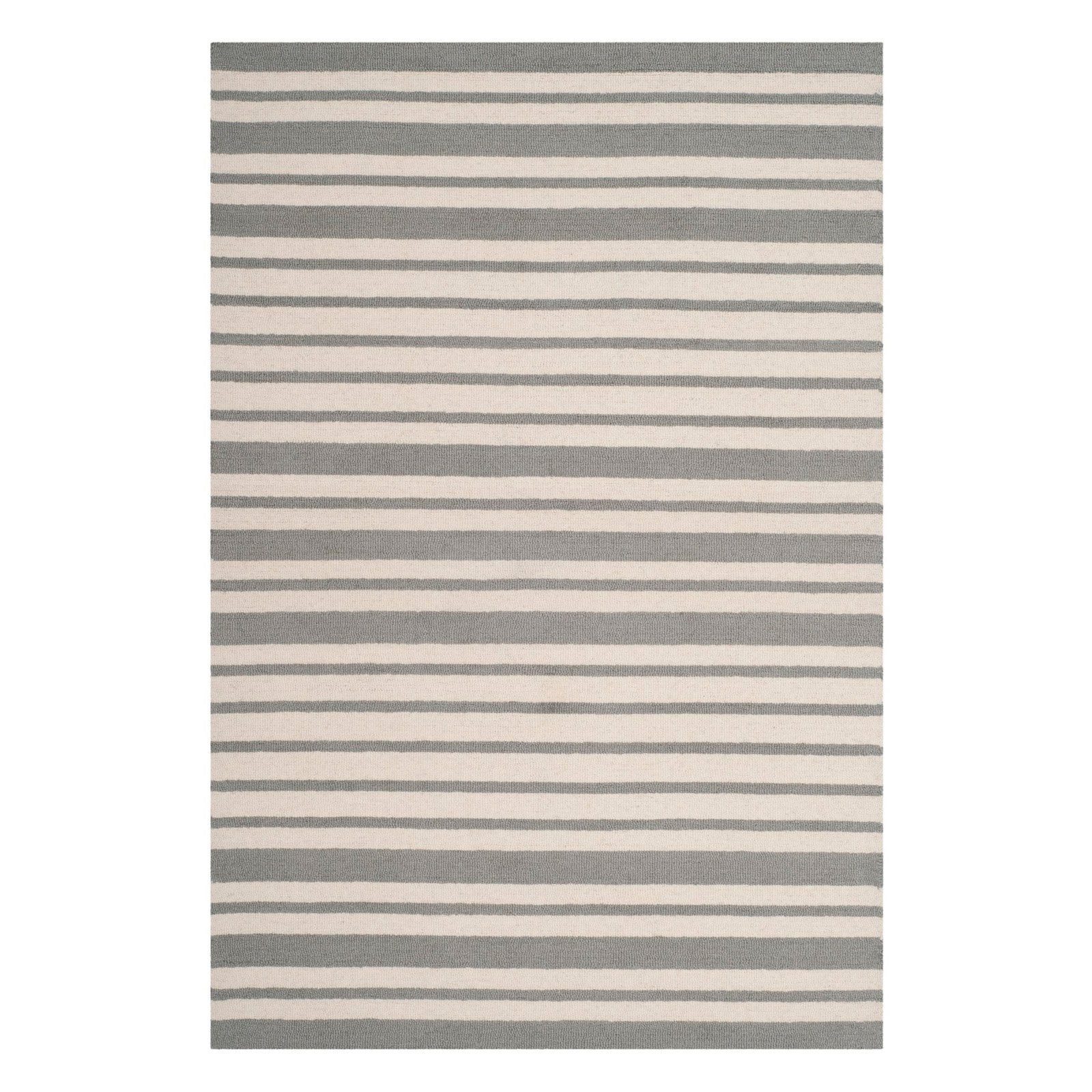 Safavieh Kids 5' Round Gray and White Wool Tufted Rug