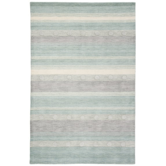 SAFAVIEH Kids Dots Gradient Striped Area Rug, Aqua/Ivory, 6' x 9'