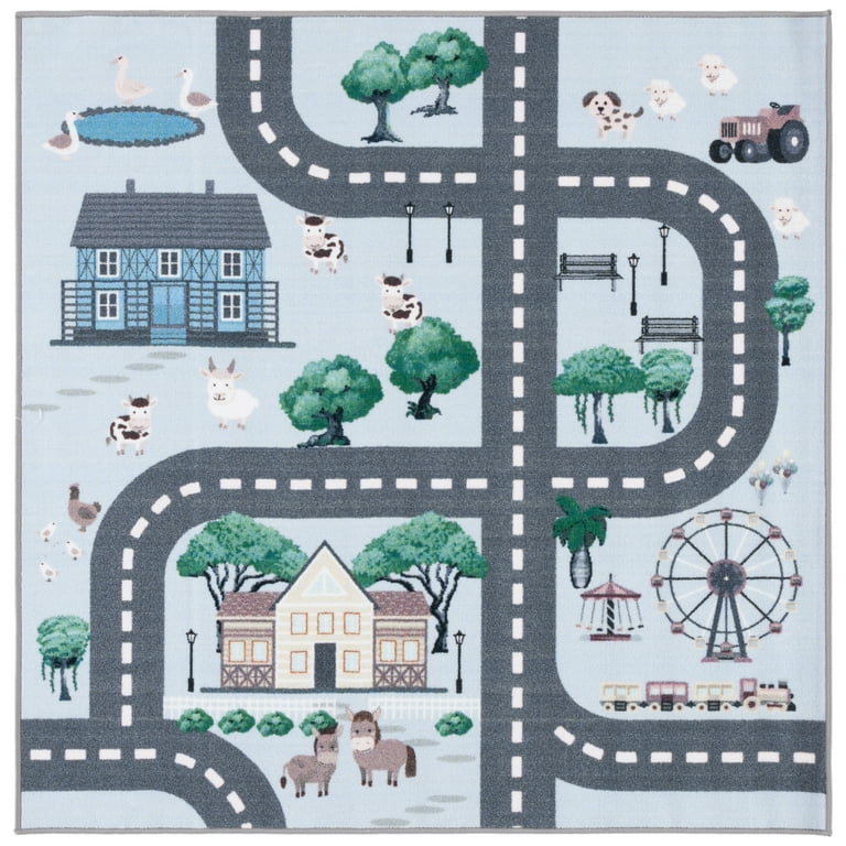Safavieh Kids Shag 7 x 7 Multi Square Indoor Abstract Kids Area Rug Safavieh Kids Shag 7 x 7 Multi Square Indoor Abstract Kids Area Rug