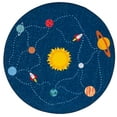 thumbnail image 1 of Safavieh Kids Playhouse Solar System Machine Washable Area Rug, Navy/Gold, 5' x 5' Round, 1 of 7