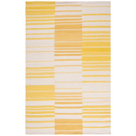 SAFAVIEH Kilim Caiside Striped Area Rug, Gold/Ivory, 5' x 8'