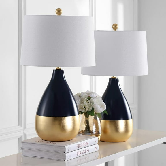 Safavieh Kingship 24 in. H Mid-Century Table Lamp, Set of 2