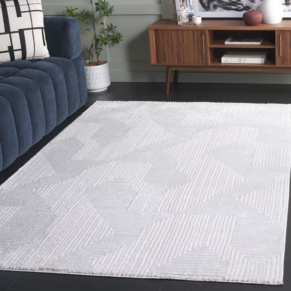 Safavieh Kingston Sheila Geometric Area Rug, Ivory/Light Gray, 9' x 12'
