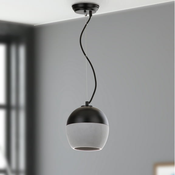 Safavieh Kira 7.87 In. Dia. Adjustable Pendant Lamp, Grey/Black