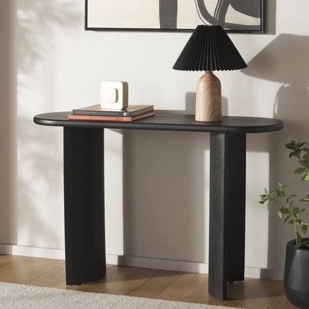 Safavieh Koka Mid-Century Ribbed Wood Console Table, Black