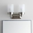 thumbnail image 1 of Safavieh Kylan Two Light Bathroom Sconce, Nickel, 1 of 5