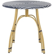 Safavieh Kylie Outdoor Patio Rattan Table - Navy/White