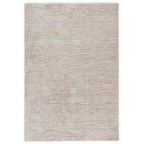 SAFAVIEH Lasa Magdalena Solid Polyester Area Rug, Beige, 8' x 10'