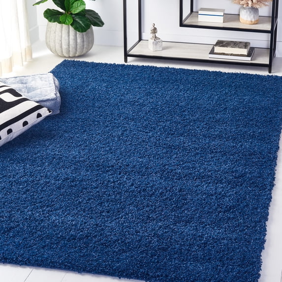 Safavieh Laguna Neven Solid Shag Area Rug, Blue, 4' x 4' Square