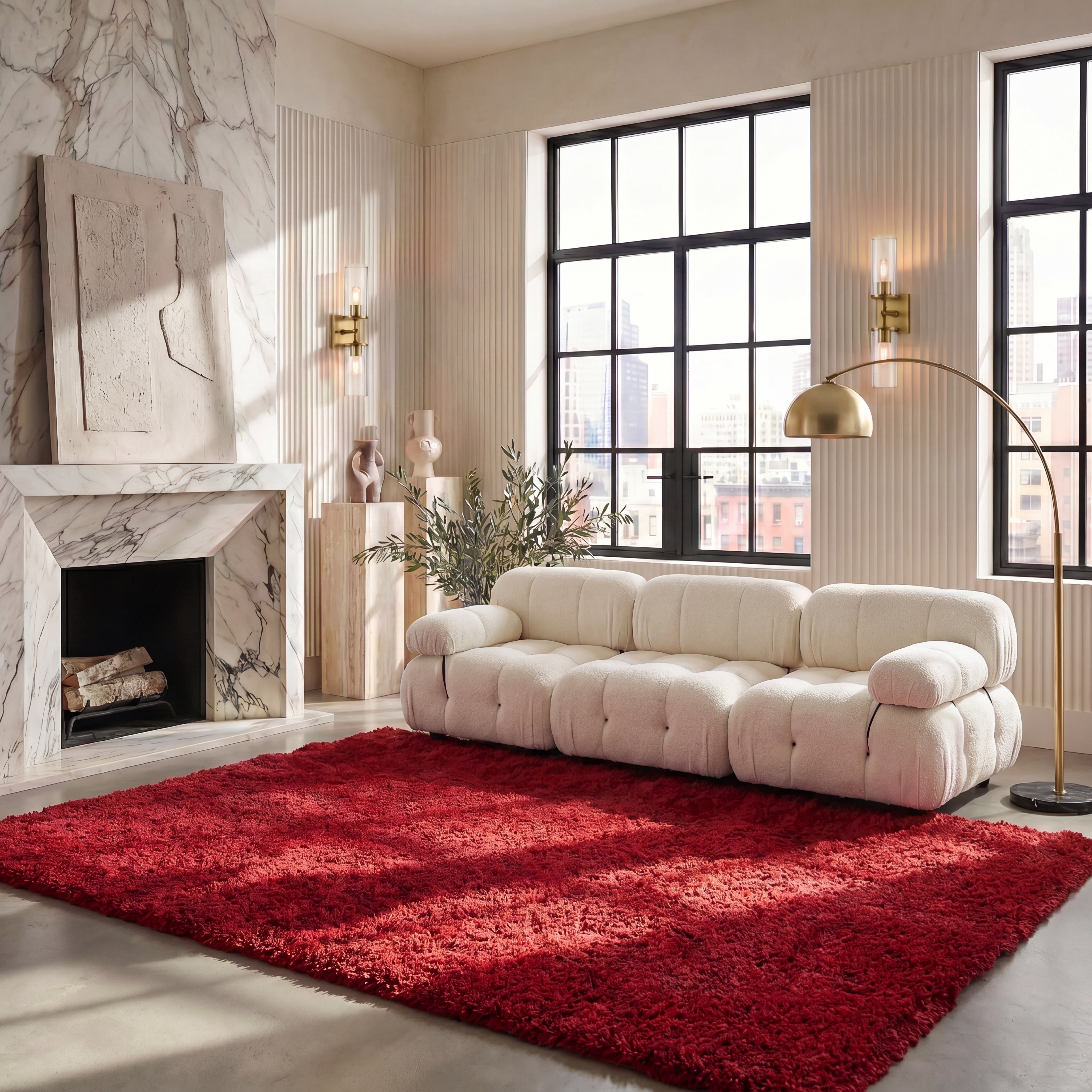 Safavieh Laguna Neven Solid Shag Area Rug, Red, 2' x 3'
