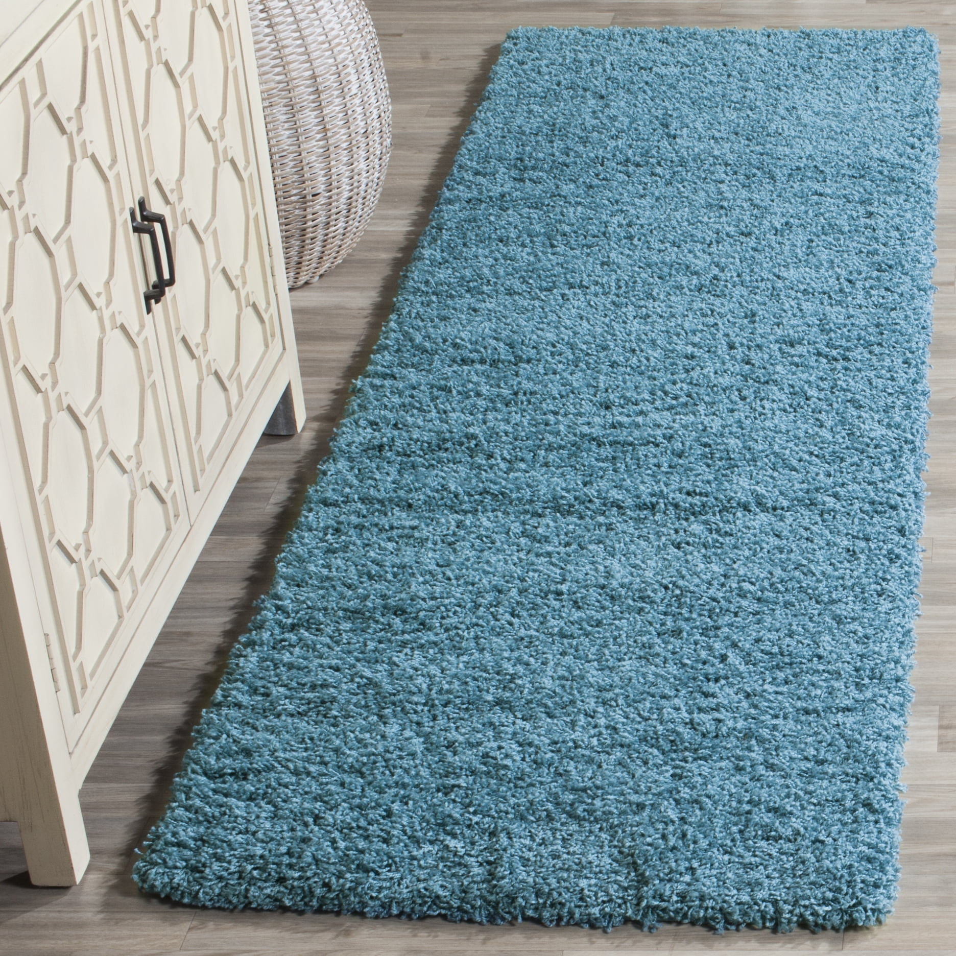 Safavieh Laguna Neven Solid Shag Runner Rug, Turquoise, 2'3" x 10'