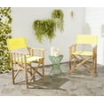 thumbnail image 1 of Safavieh Laguna Outdoor Patio Director Chair, Set of 2-Natural/Yellow, 1 of 8