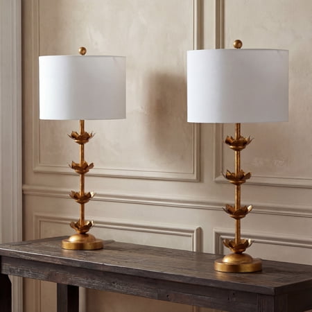Safavieh Lani Leaf 32 in. H Table Lamp, Antique Gold, Set of 2