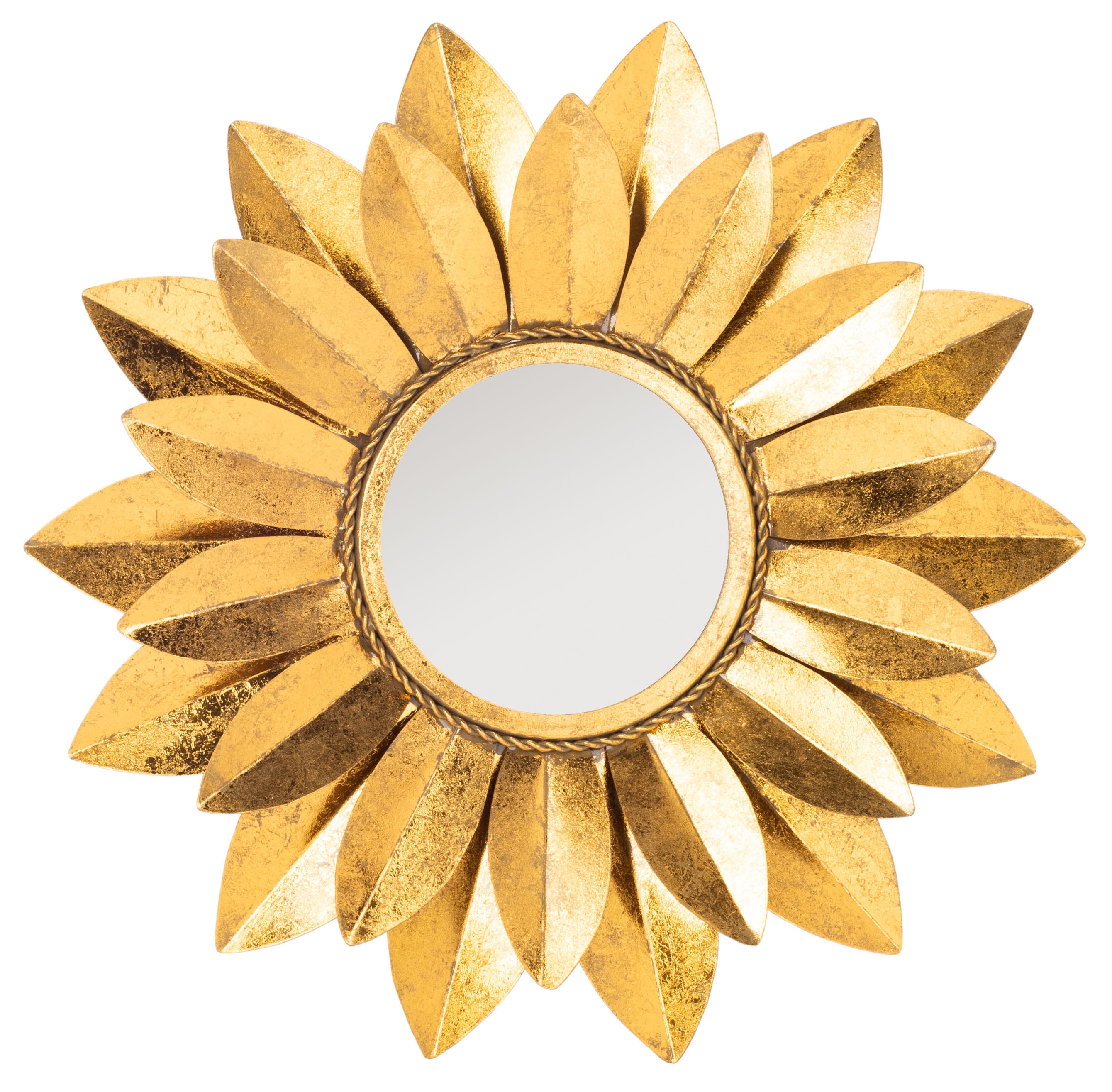 Round Gold craft mirrors – Shri Arts & Gifts