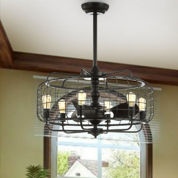 Safavieh Larsin 6-Light Mid-Century Ceiling Fan