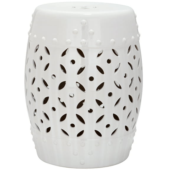 Safavieh Lattice Coin Indoor/Outdoor Garden Patio Stool, White