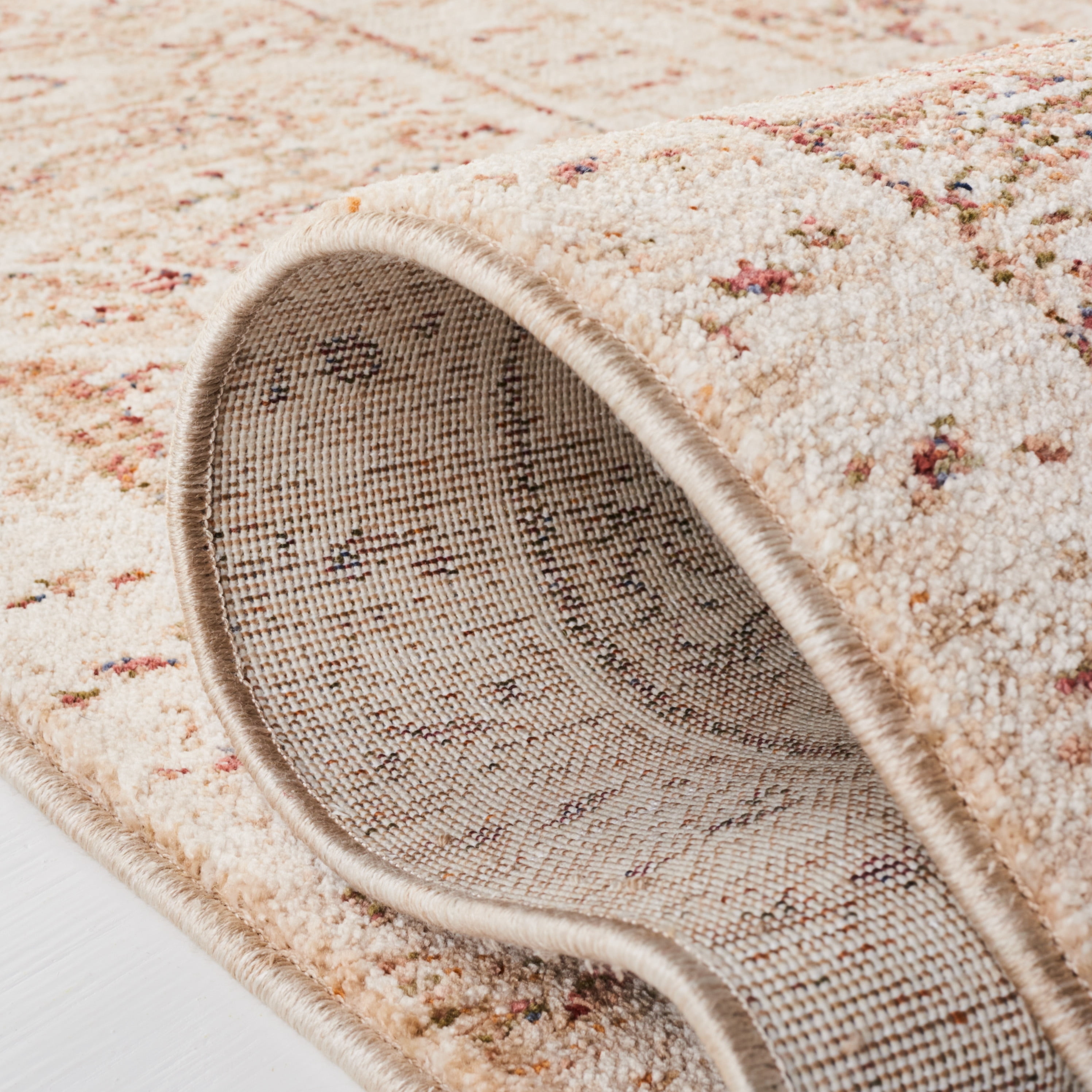 Gray and Beige Hand-knotted Oriental Runner Rug