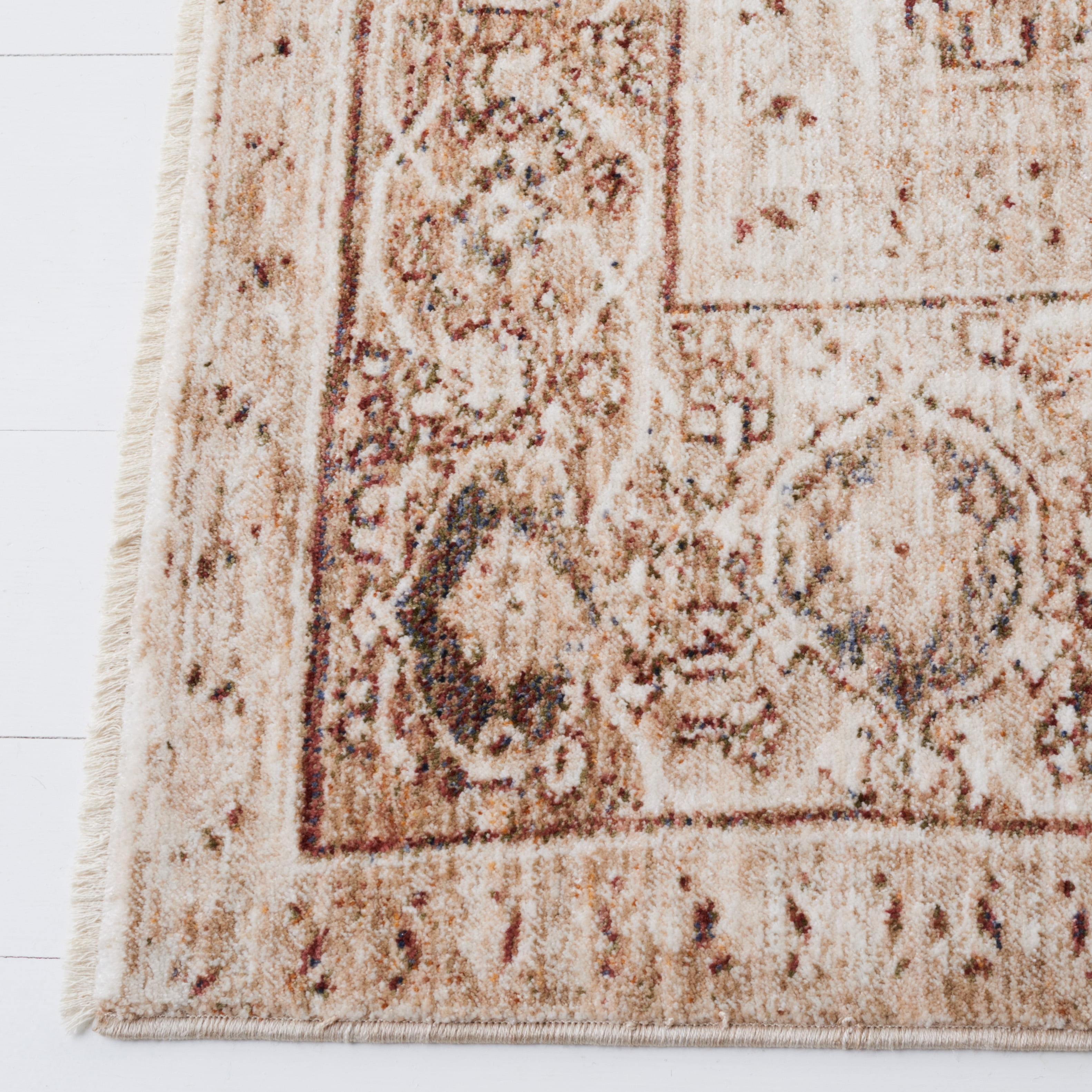 Hand-Knotted Gray Synthetic Stain-Resistant Area Rug