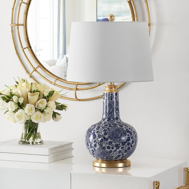 Ceramic floral table best sale lamps