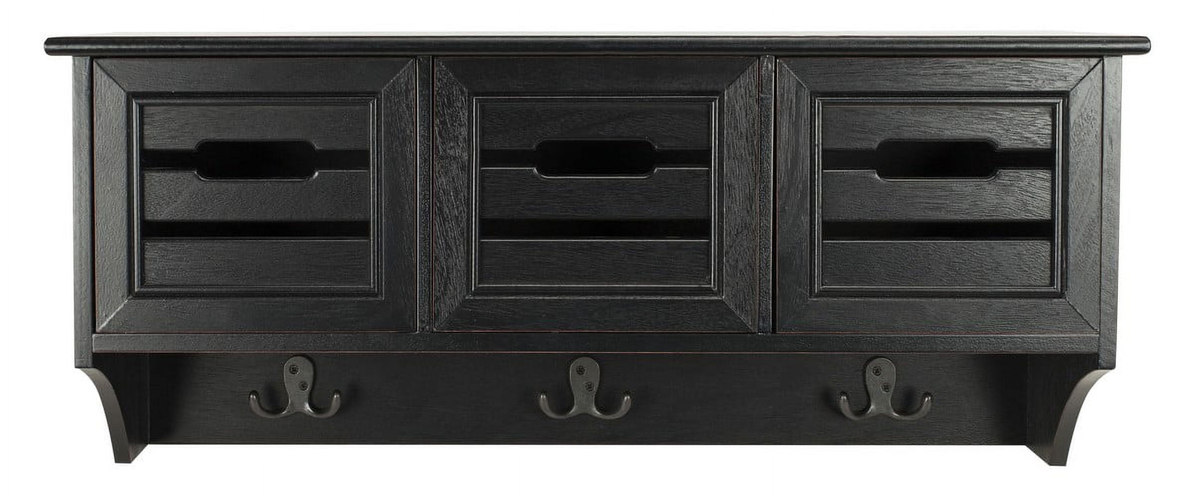 Safavieh Leon Hanging 3 Drawer Wall Rack (Black) Safavieh Leon Hanging 3 Drawer Wall Rack (Black)