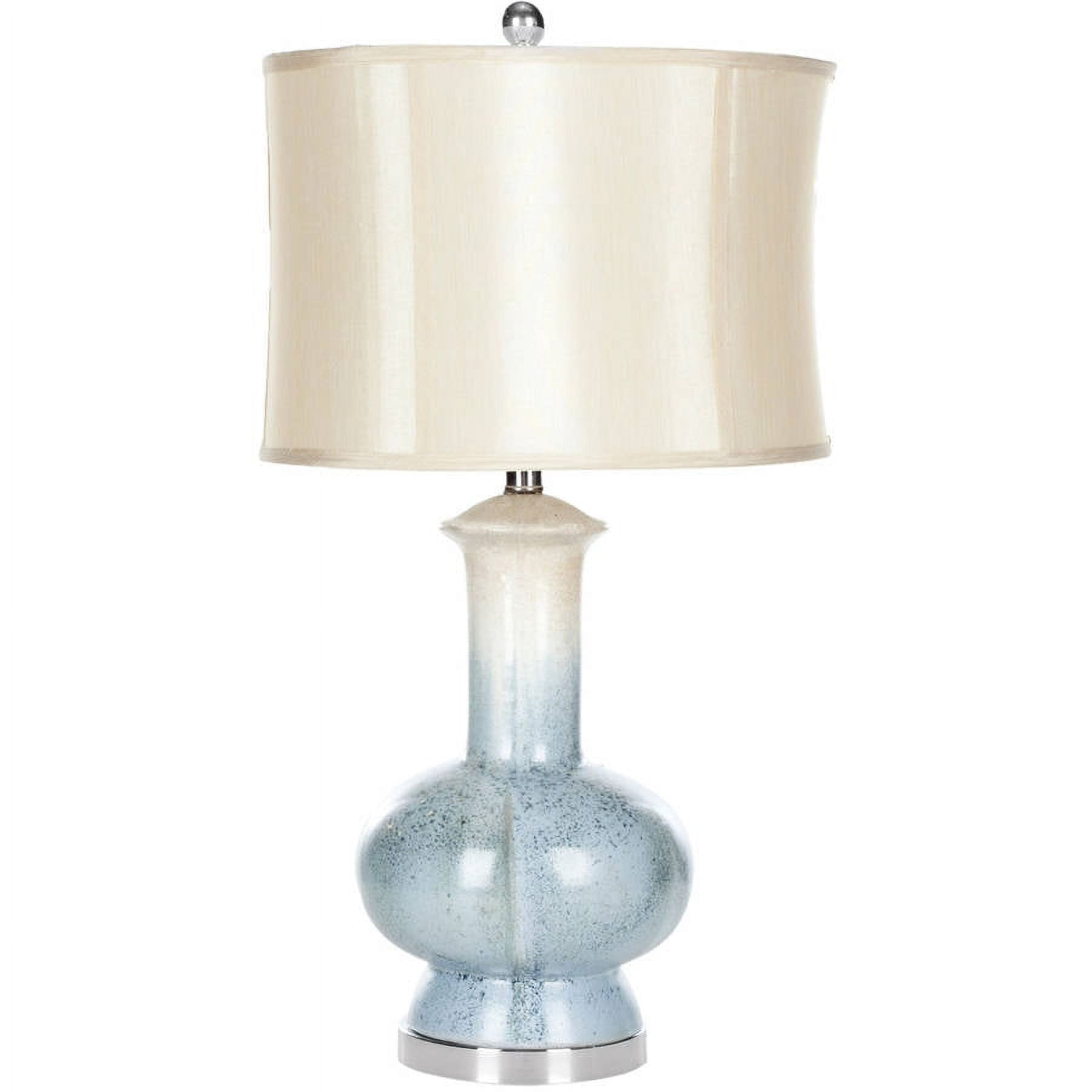 Safavieh Leona 28 in. H Ceramic Table Lamp, Light Blue w/ Cream Shade