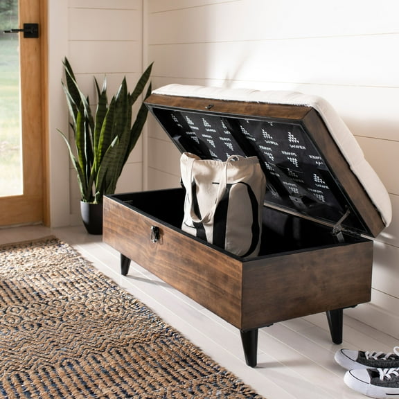 Safavieh Liam Rustic Tufted Cocktail Ottoman with Storage