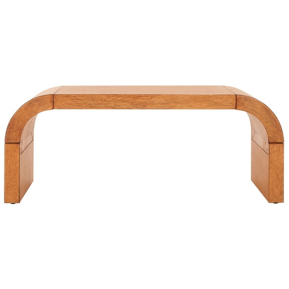 Safavieh Liasonya Modern Curved Wood Coffee Table, Light Natural
