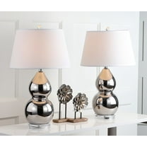Safavieh Jill 16" Modern Ceramic Table Lamp, Silver, Set of 2