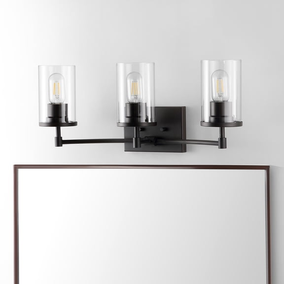 Safavieh Ronsa 3 Light Rustic Wall Sconce, Orb/Clear