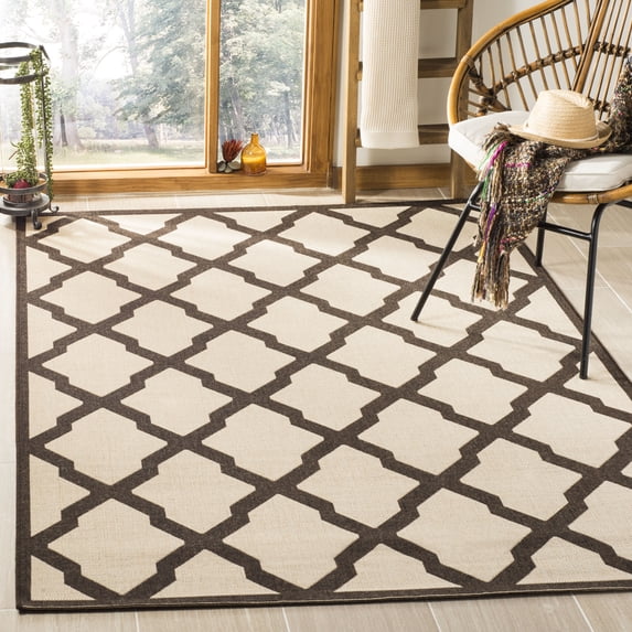 Safavieh Linden Gamal Geometric Indoor/Outdoor Area Rug, Natural/Brown, 6'7" x 6'7" Square
