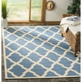 thumbnail image 1 of Safavieh Linden Gamal Geometric Indoor/Outdoor Area Rug, Blue/Creme, 5'3" x 7'6", 1 of 8