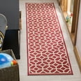 thumbnail image 1 of Safavieh Linden Joey Geometric Indoor/Outdoor Runner Rug, Red/Creme, 2'2" x 8', 1 of 8