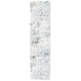thumbnail image 1 of SAFAVIEH Lindsay Edna Distressed Polyester Shag Runner Rug, Grey/Blue Ivory, 2'2" x 8', 1 of 8