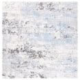 thumbnail image 1 of SAFAVIEH Lindsay Edna Distressed Polyester Shag Area Rug, Grey/Blue Ivory, 6'7" x 6'7" Square, 1 of 8